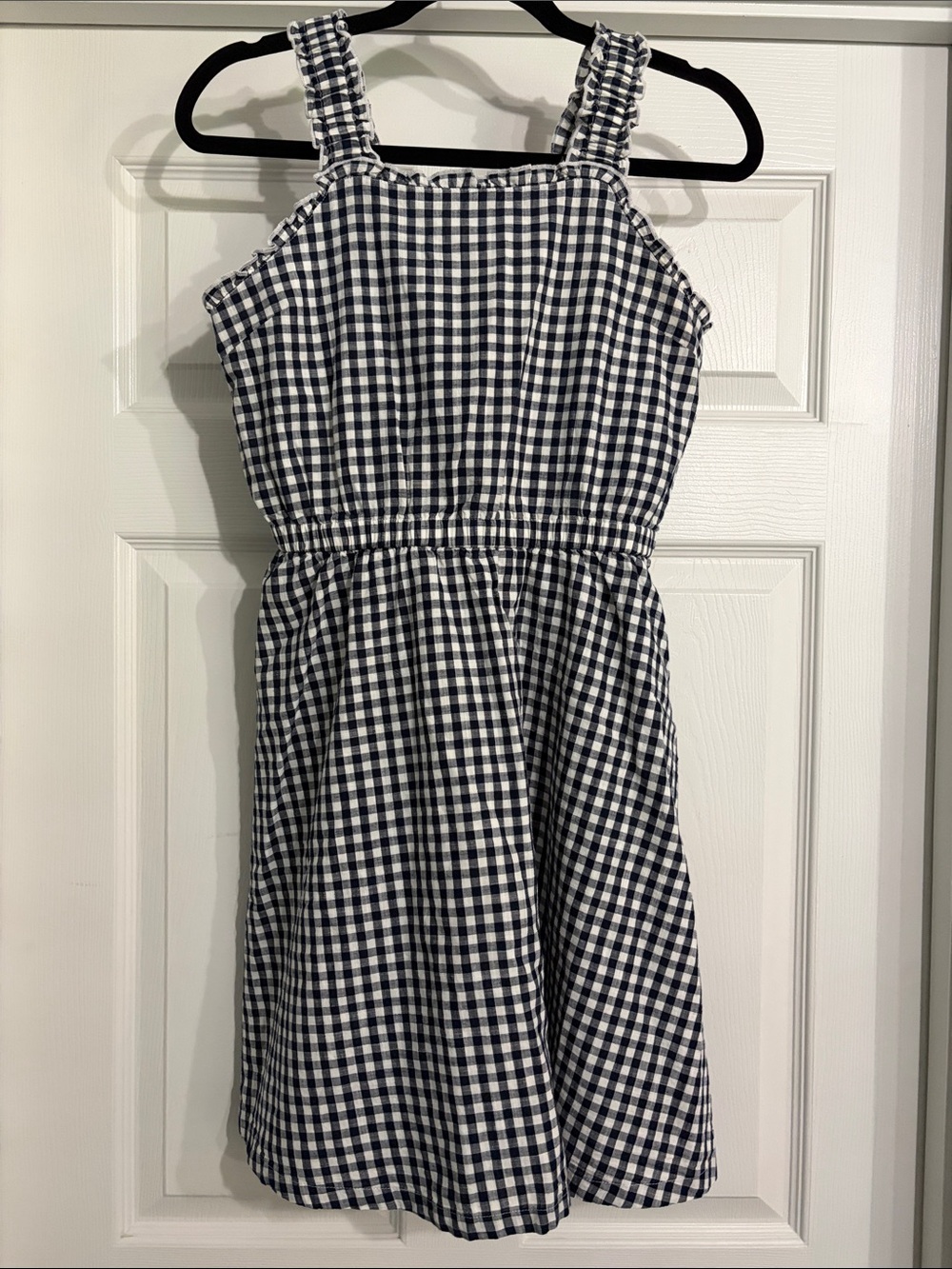 Crewcuts J.Crew Gingham Black White Check Sundress Girls Size 14